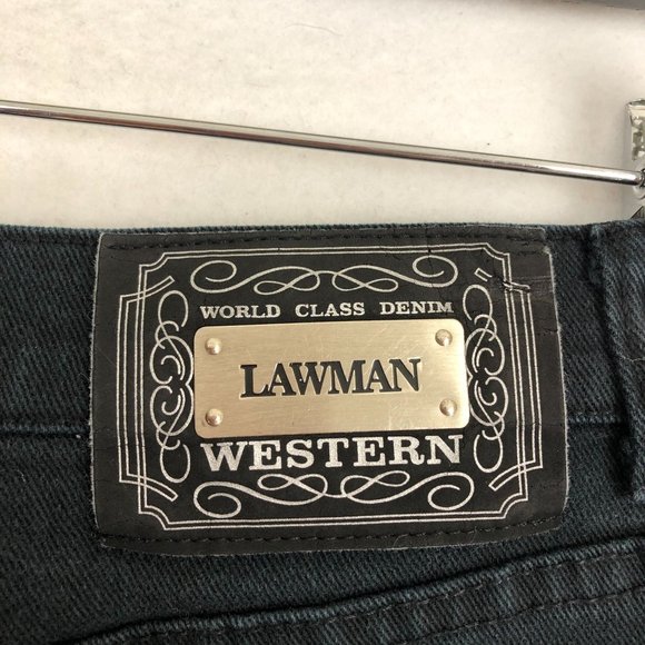 Lawman Women's Size 5/6 Superior Fit World Class Denim Relaxed Black Jeans - Picture 5 of 13